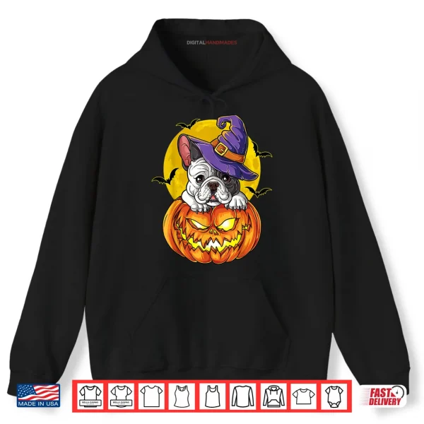 French Bulldog Witch Pumpkin T shirt Halloween Shirt 2 Hoodie French Bulldog Witch Pumpkin T shirt Halloween Shirt