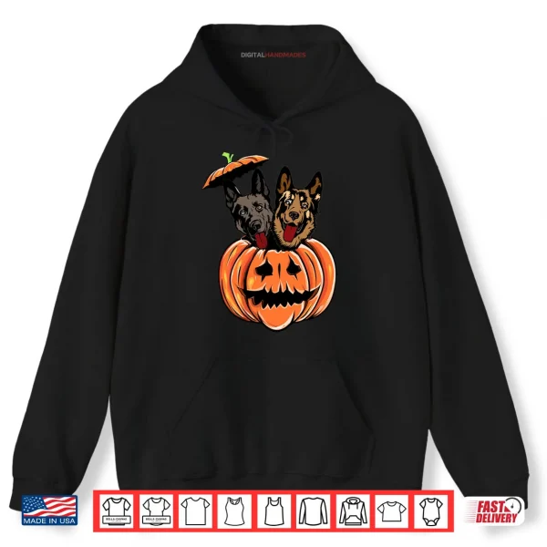 German Shepherd In Scary Pumpkin Dog Lovers Halloween Shirt 2 Hoodie German Shepherd In Scary Pumpkin Dog Lovers Halloween Shirt