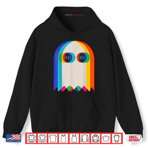 Hoodie Ghost Trippy Vaporwave Halloween Techno Rave EDM Shirt