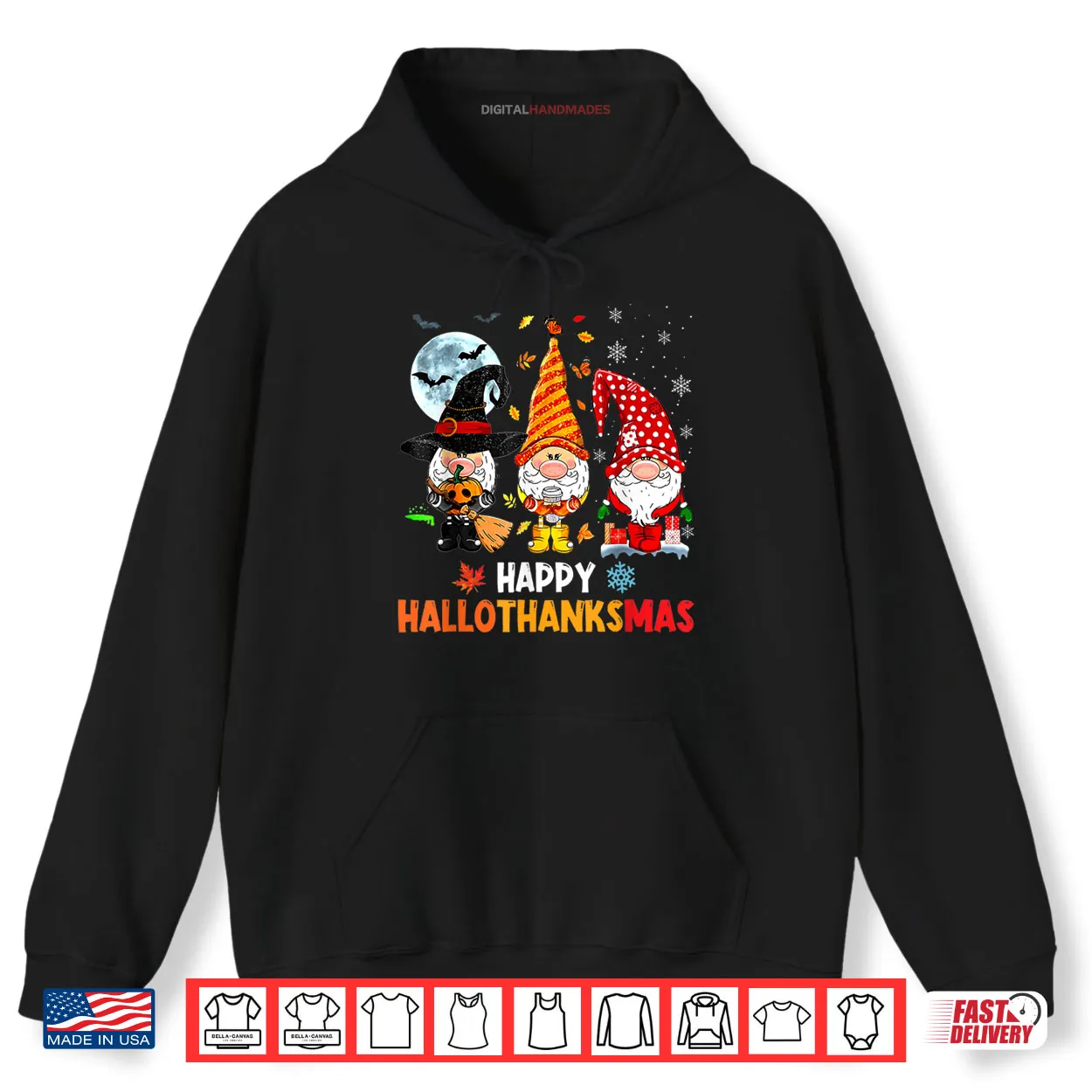 Gnome Hallothanksmas Halloween Thanksgiving Christmas Shirt Gnome Hallothanksmas Halloween Thanksgiving Christmas Shirt