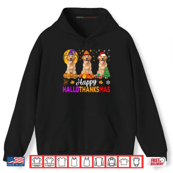 Golden Retriever Dog Halloween Christmas Hallothanksmas Shirt 2 Hoodie Golden Retriever Dog Halloween Christmas Hallothanksmas Shirt