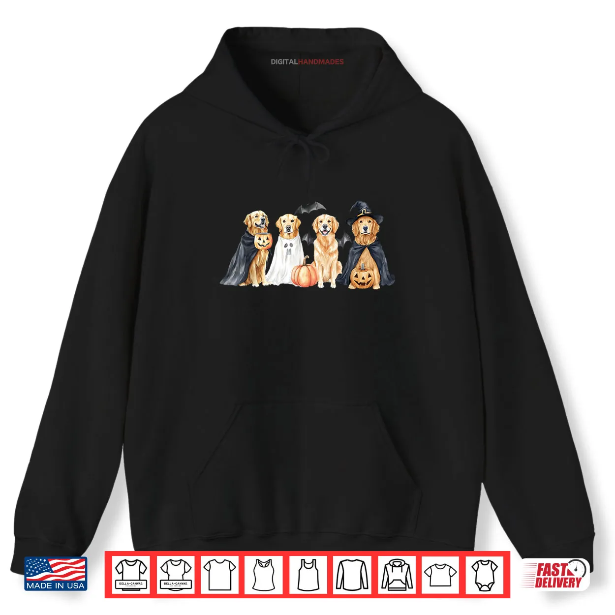 Golden Retriever Dogs Ghost Boo Witch Costume Halloween Shirt Golden Retriever Dogs Ghost Boo Witch Costume Halloween Shirt