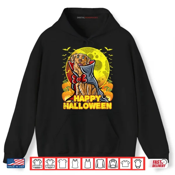 Golden Retriever Happy Halloween Costume Dog Vampire Shirt 2 Hoodie Golden Retriever Happy Halloween Costume Dog Vampire Shirt