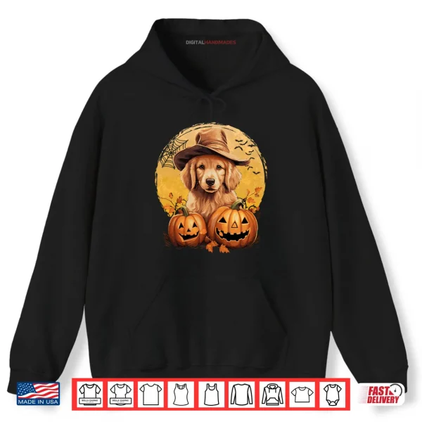 Golden Retriever Witch Howl O Ween Pawsome Pumpkin Halloween Shirt 2 Hoodie Golden Retriever Witch Howl O Ween Pawsome Pumpkin Halloween Shirt