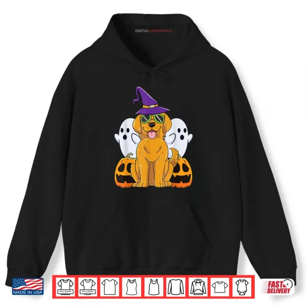 Hoodie Golden Retriever Witch Lazy DIY Halloween Costume Cute Dog Shirt