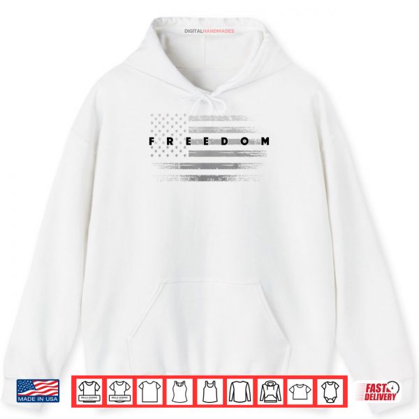 Hoodie Grunge American Flag Patriotic Pride Freedom Shirt