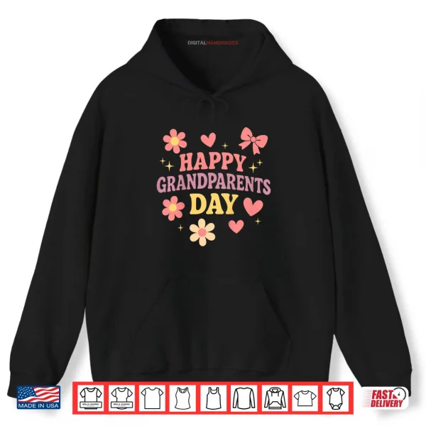 Hoodie Happy Grandparents Day Toddler Girls Grandmother Grandfather Shirt