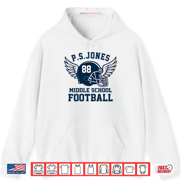 Hoodie Jack ONeal Tribute Wear P.S. Jones Middle School Football Shirt