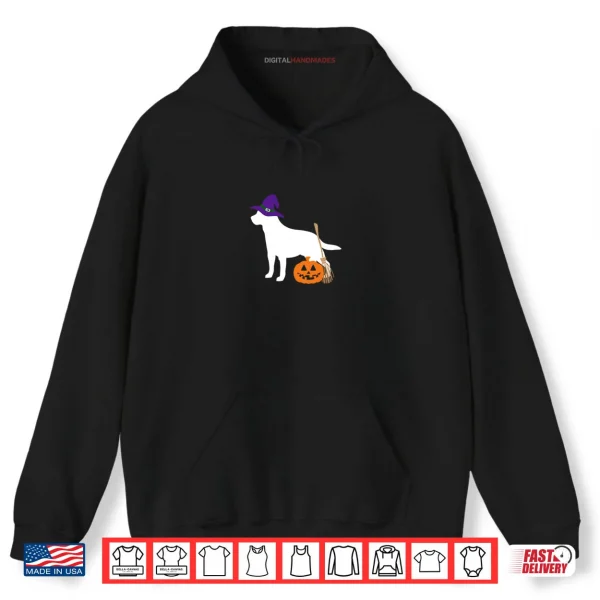 Hoodie Labrador Retriever Halloween Dog Wearing Witch Hat Shirt