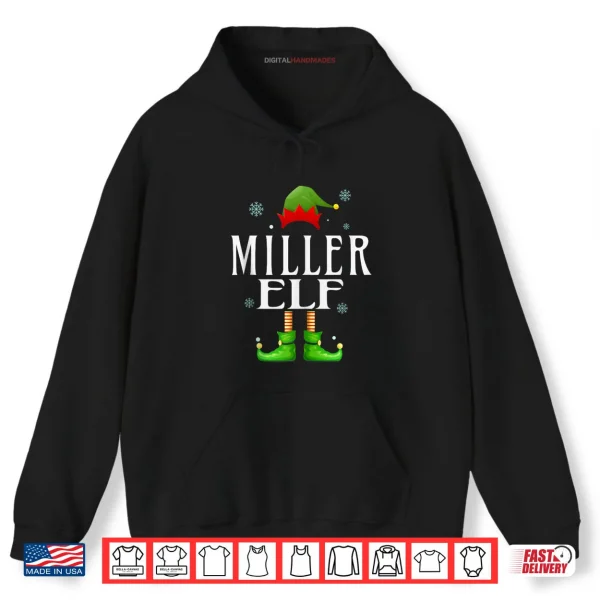 Hoodie Miller Elf Xmas Funny Mens Family Matching Christmas Miller Shirt