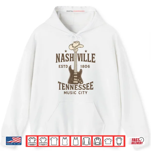 Nashville Music City Guitar Wing Country Music Tennessee Shirt 2 Hoodie Nashville Music City Guitar Wing Country Music Tennessee Shirt