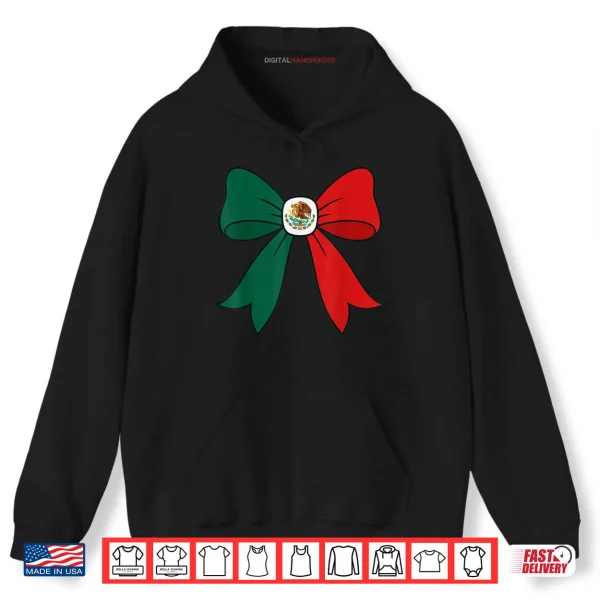 Hoodie Patriotic Mexican Heritage Coquette Bow Shirt