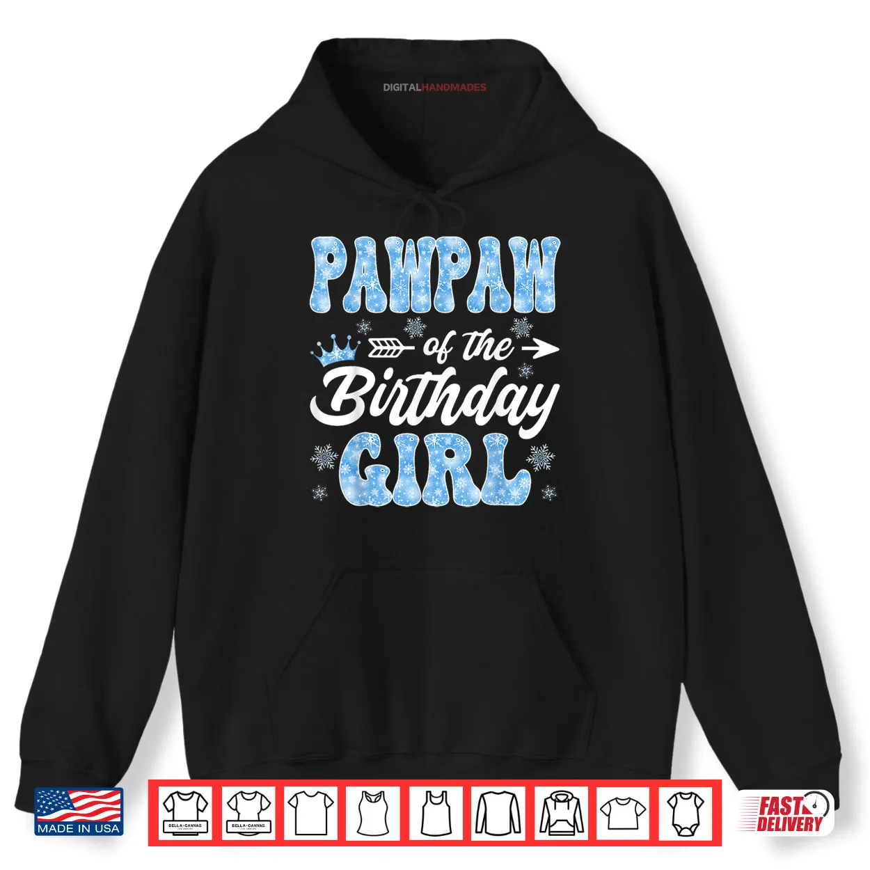 Pawpaw of The Birthday Girl Snowflakes Winter Christmas Shirt Pawpaw of The Birthday Girl Snowflakes Winter Christmas Shirt