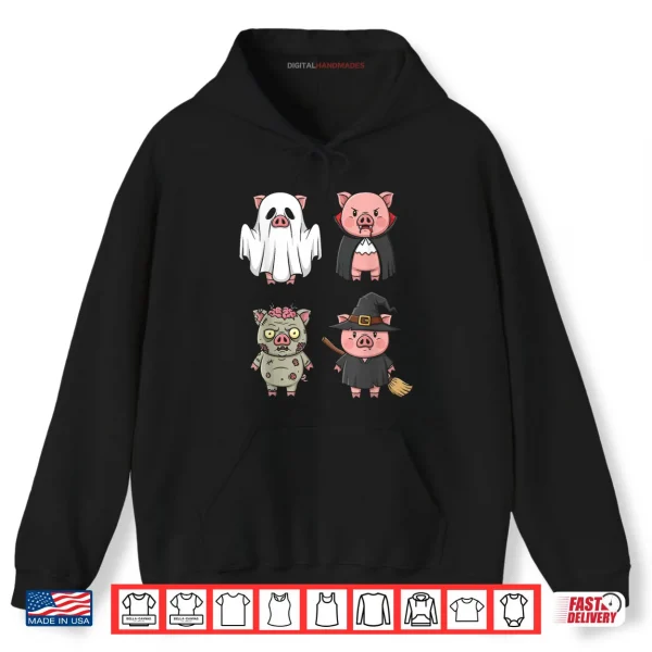 Pig Spooky Witch Boo Zombie Cute Pig Halloween Shirt 2 Hoodie Pig Spooky Witch Boo Zombie Cute Pig Halloween Shirt