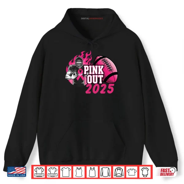 Pink Out 2025 Football Breast Cancer Awareness Support Shirt 2 Hoodie Pink Out 2025 Football Breast Cancer Awareness Support Shirt