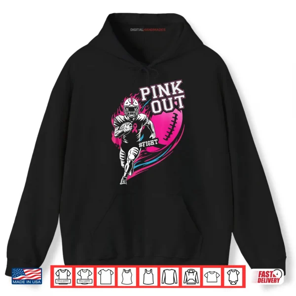Pink Out Football Breast Cancer Awareness Shirt 2 Hoodie Pink Out Football Breast Cancer Awareness Shirt