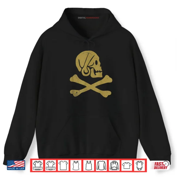 Hoodie Pirate Skull and Crossbones Halloween Shirt