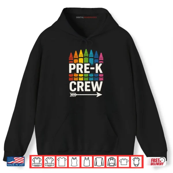 Pre K Crew Teacher Team Squad Hello Back School Graduation Shirt 2 Hoodie Pre K Crew Teacher Team Squad Hello Back School Graduation Shirt