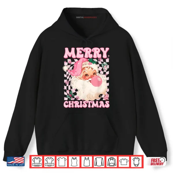 Santa Claus Pink Sunglasses Blowing Bubble Gum Christmas Shirt 2 Hoodie Santa Claus Pink Sunglasses Blowing Bubble Gum Christmas Shirt