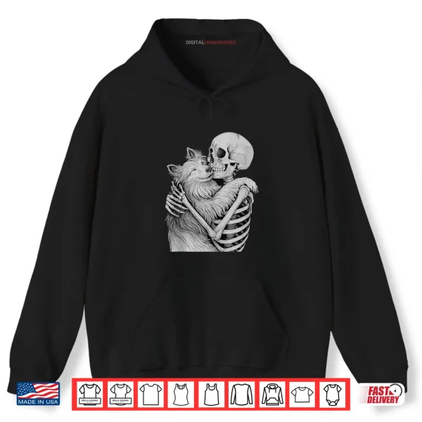 Shetland Sheepdog Skeleton Hug Halloween Dog Lover Shirt 2 Hoodie Shetland Sheepdog Skeleton Hug Halloween Dog Lover Shirt