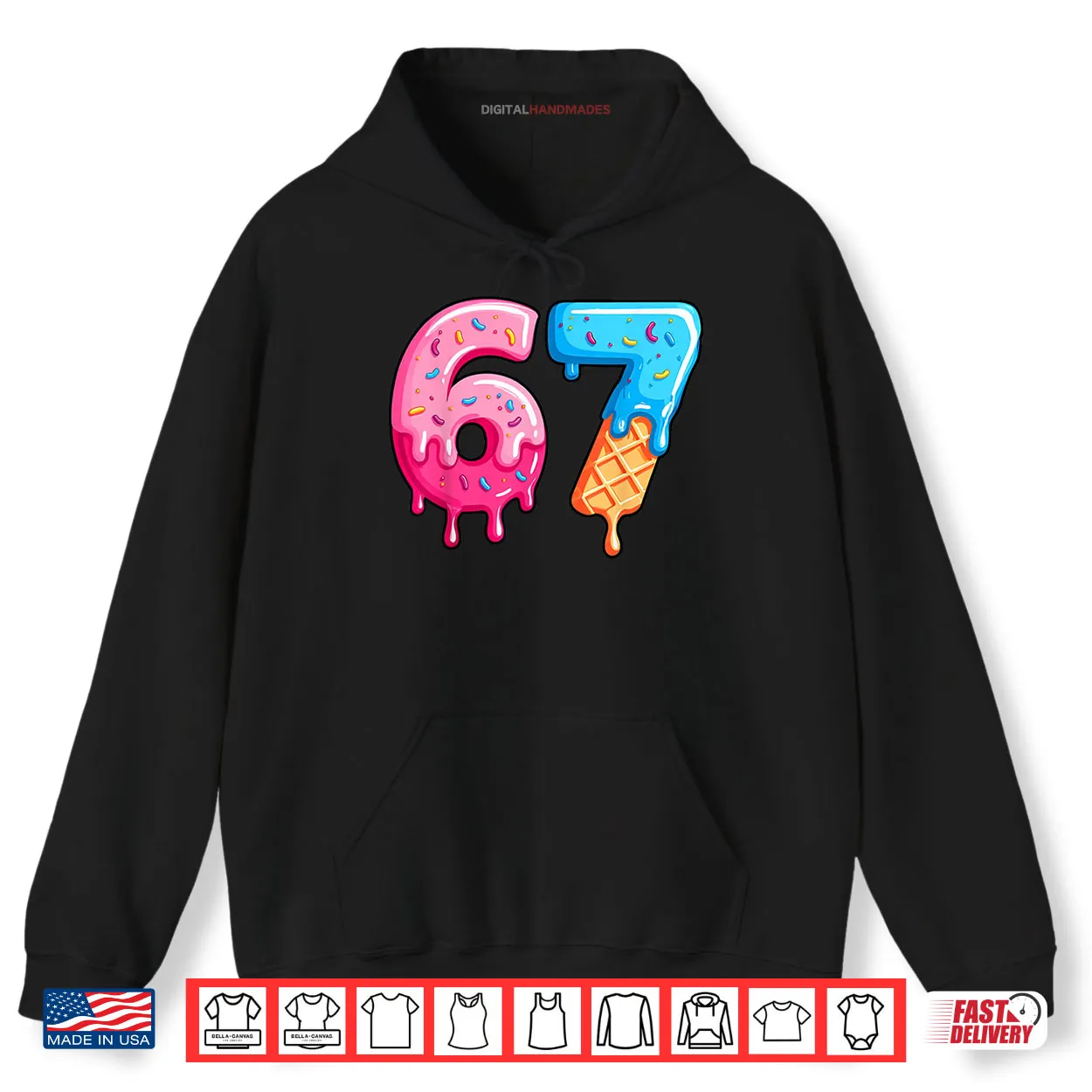 Six Seven Ice Cream Drip Sports Cool Meme 67 Funny Number Shirt Six Seven Ice Cream Drip Sports Cool Meme 67 Funny Number Shirt