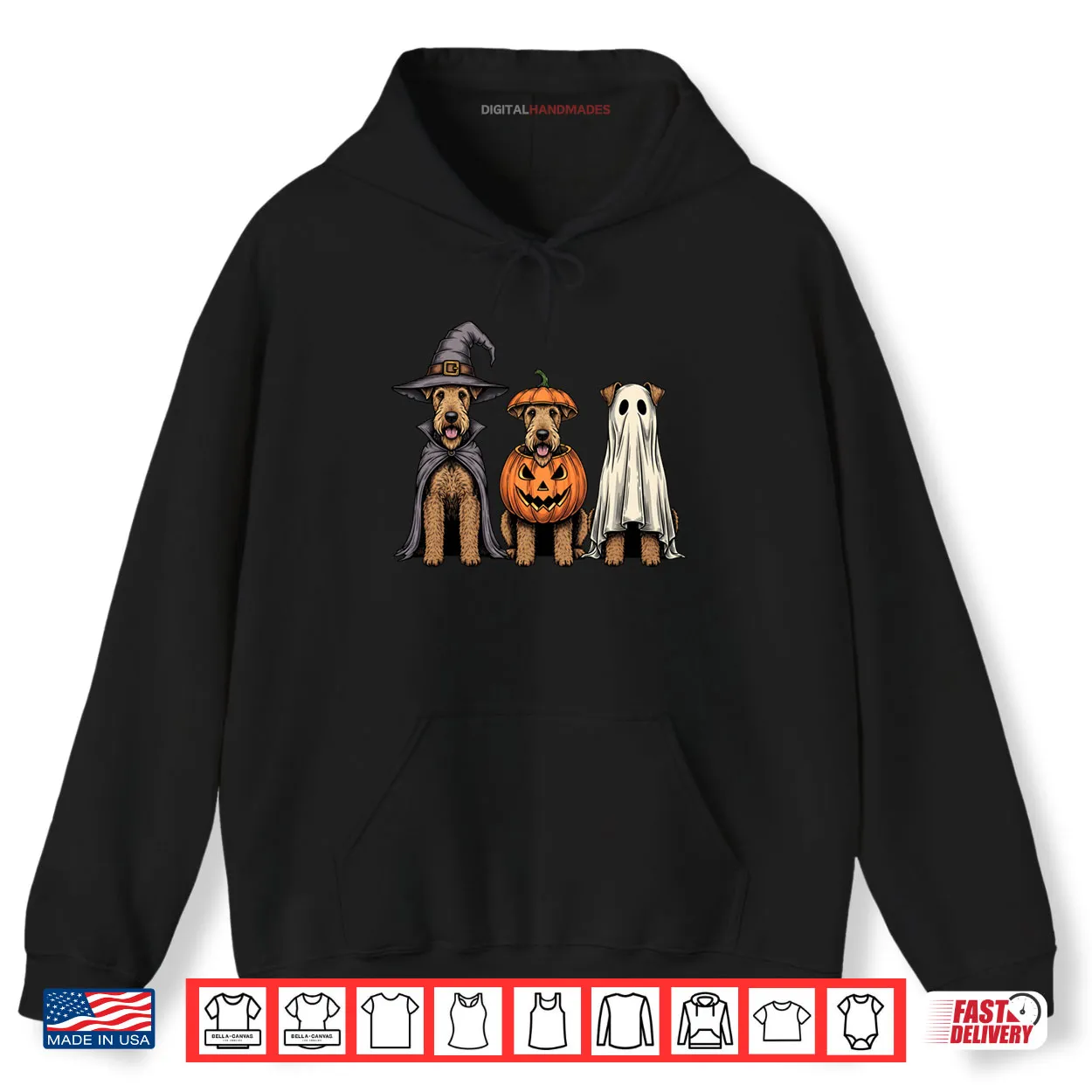 Spooky Ghost Airedale Terrier Pumpkin Halloween Dog Lover Shirt Spooky Ghost Airedale Terrier Pumpkin Halloween Dog Lover Shirt