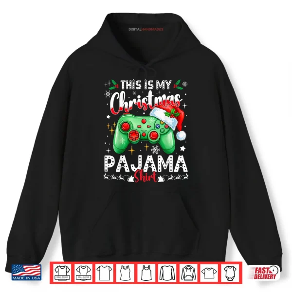Hoodie This is My Christmas Pajama Video Game Gamer Boys Teens Shirt