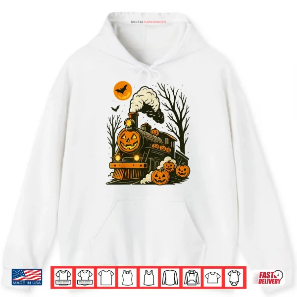 Hoodie Trains Pumpkin Halloween Shirt