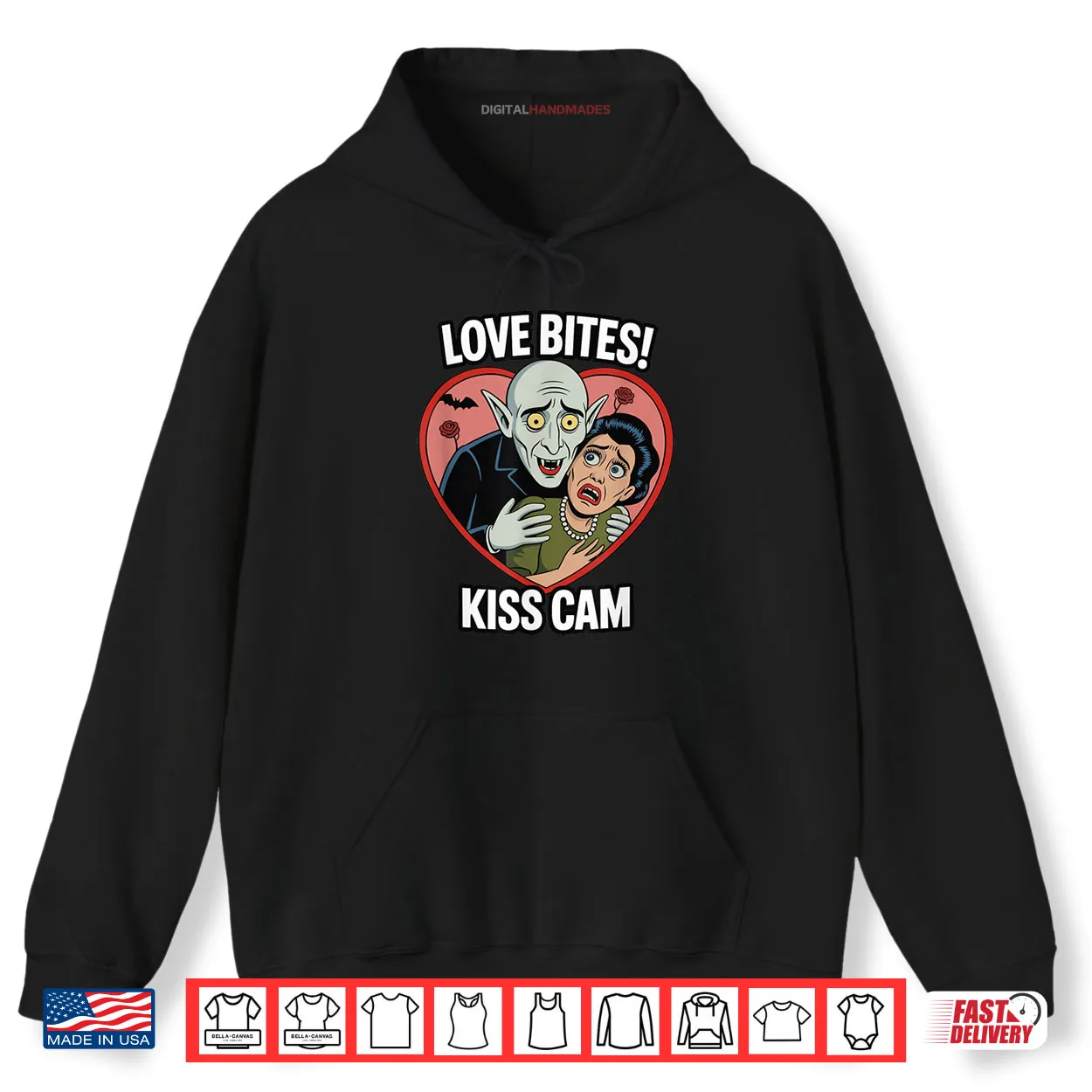 Vampire Love Bites Kiss Cam Parody Funny Halloween Shirt Vampire Love Bites Kiss Cam Parody Funny Halloween Shirt