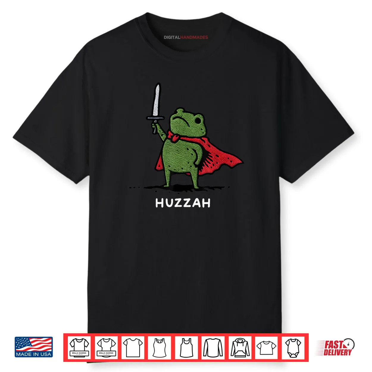 Huzzah Frog Knight Sword Meme Quote Shirt Huzzah Frog Knight Sword Meme Quote Shirt