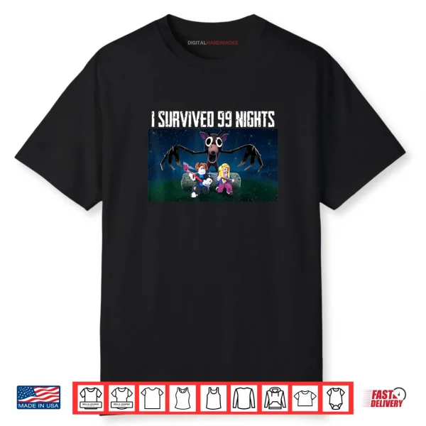 I Survived 99 Nights Halloween Gamer Deer in The Forest Shirt