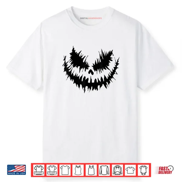 Jack O Lantern Scary Carved Pumpkin Face Halloween Shirt