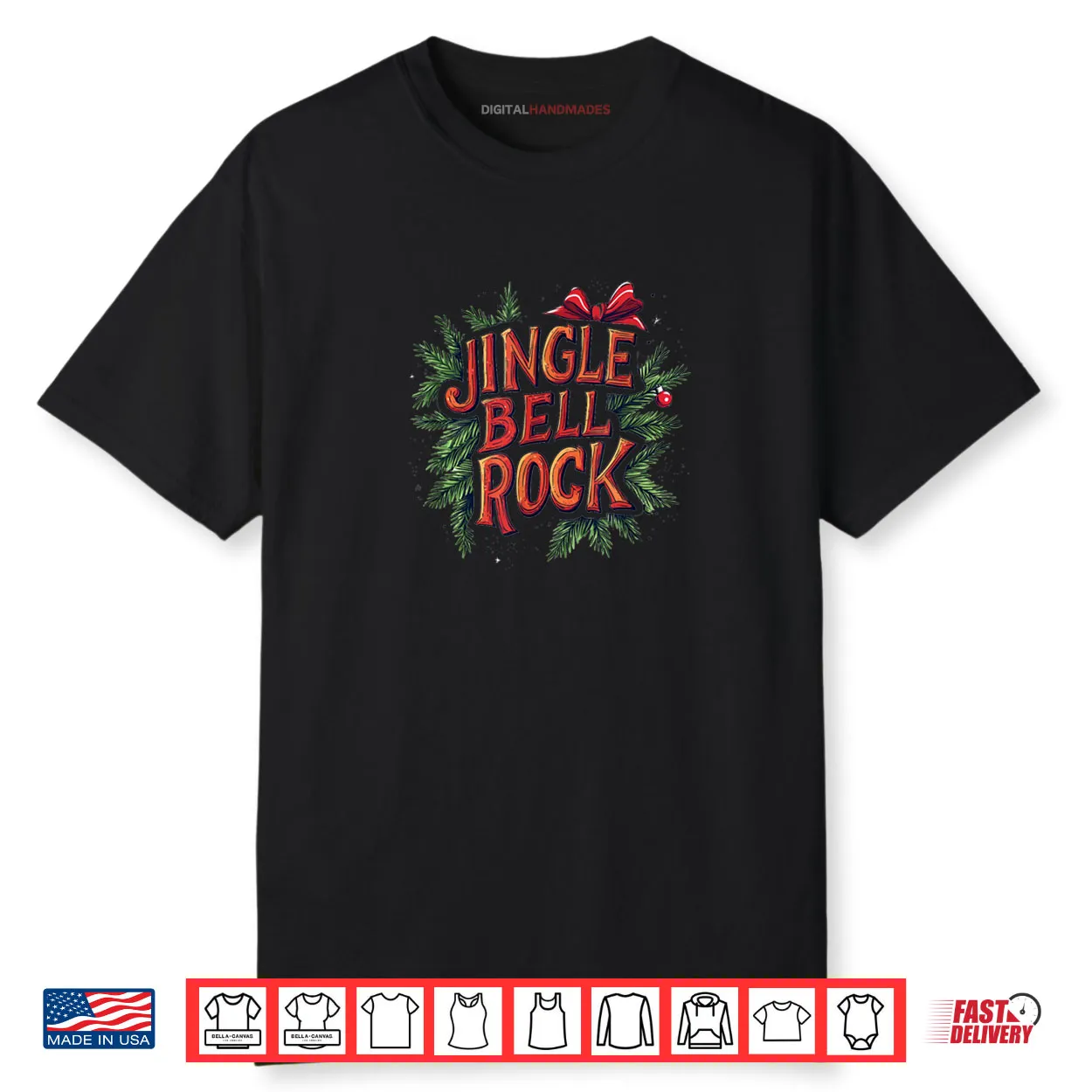 Jingle Bell Rock Graphic for a Christmas Vibe Shirt Jingle Bell Rock Graphic for a Christmas Vibe Shirt