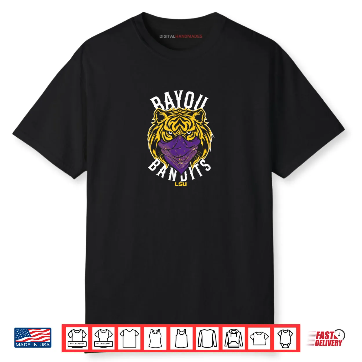 LSU Football Bayou Bandits LSU Tigers Shirt LSU Football Bayou Bandits LSU Tigers Shirt