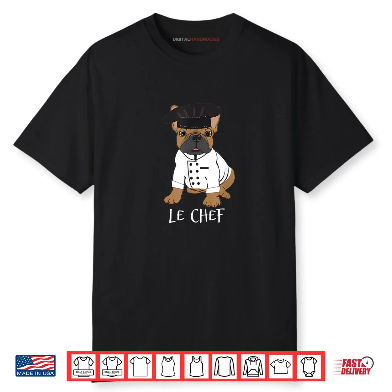 Le Chef Cute French Bulldog Halloween Shirt Le Chef Cute French Bulldog Halloween Shirt