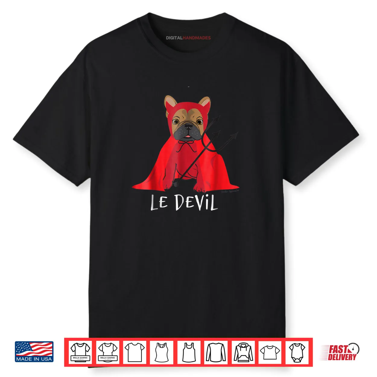 Le Devil Cute French Bulldog Halloween Shirt Le Devil Cute French Bulldog Halloween Shirt