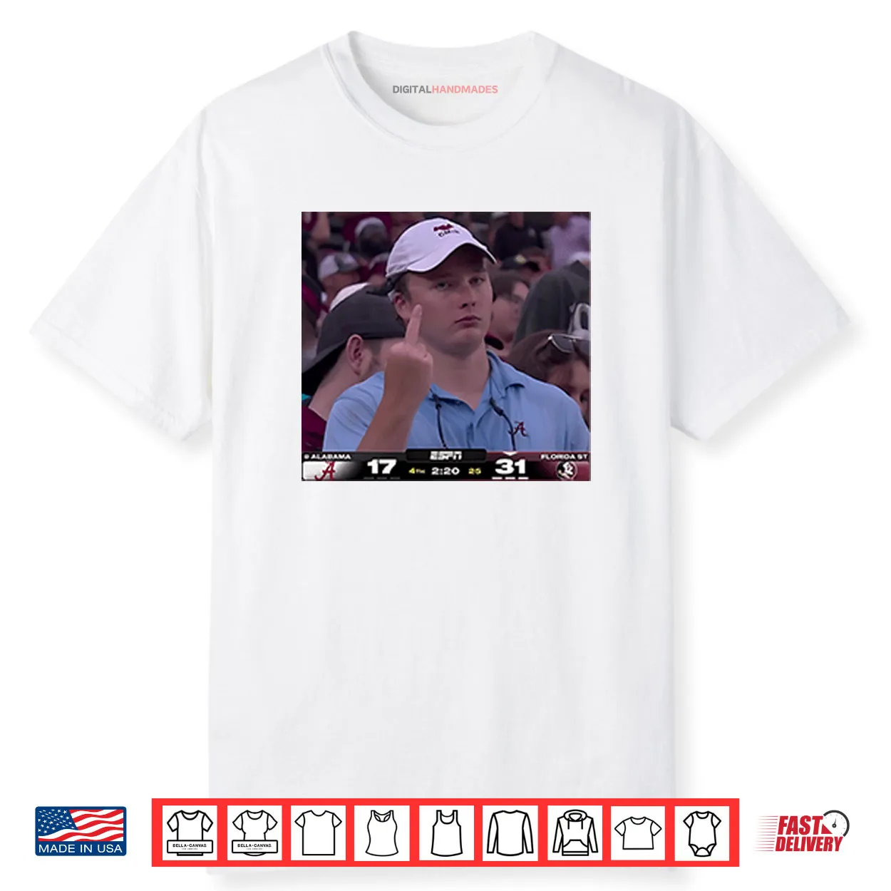 Middle Finger Alabama Fan Viral Meme Shirt Middle Finger Alabama Fan Viral Meme Shirt