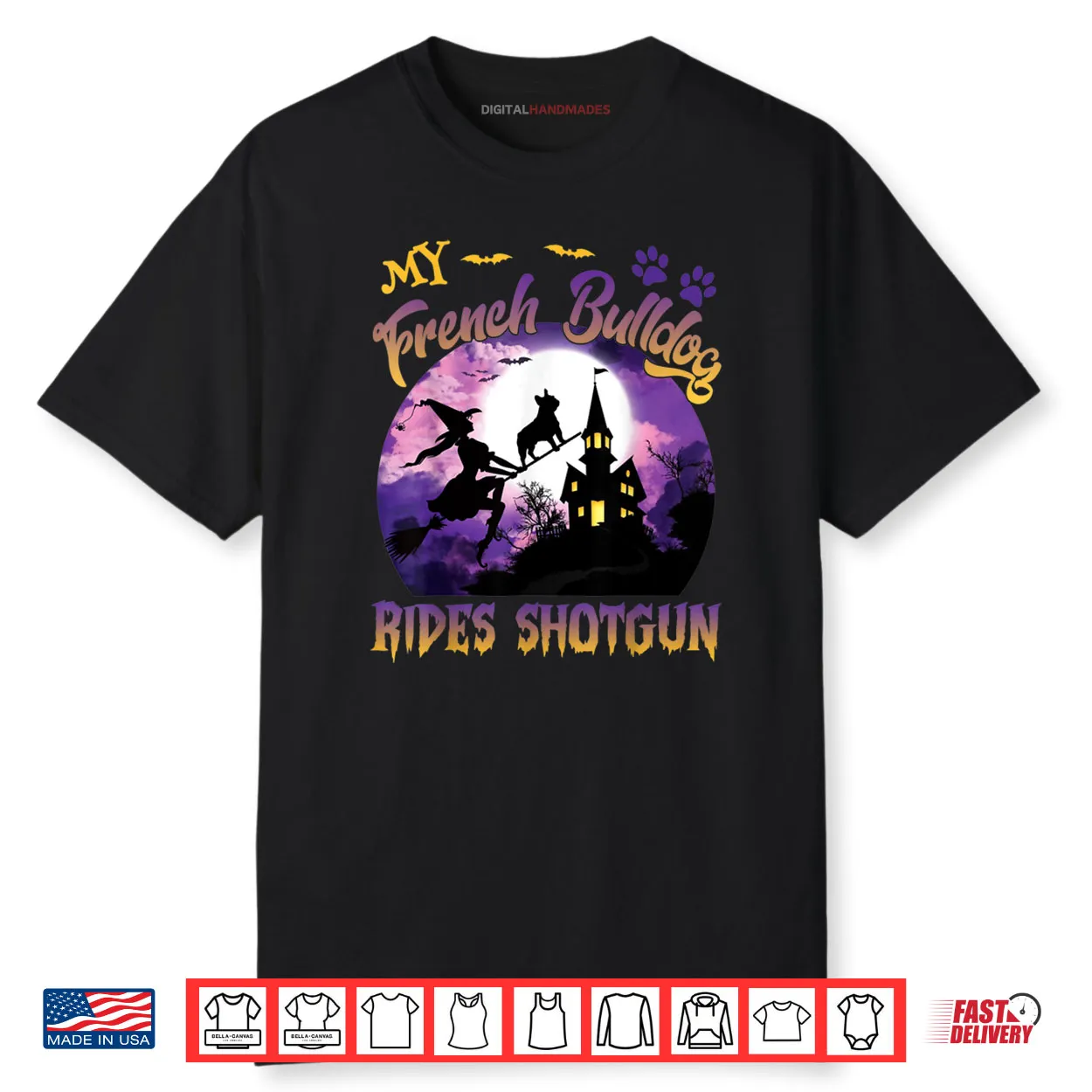 My French Bulldog Rides Shotgun Cool Halloween Protector Dog Shirt My French Bulldog Rides Shotgun Cool Halloween Protector Dog Shirt