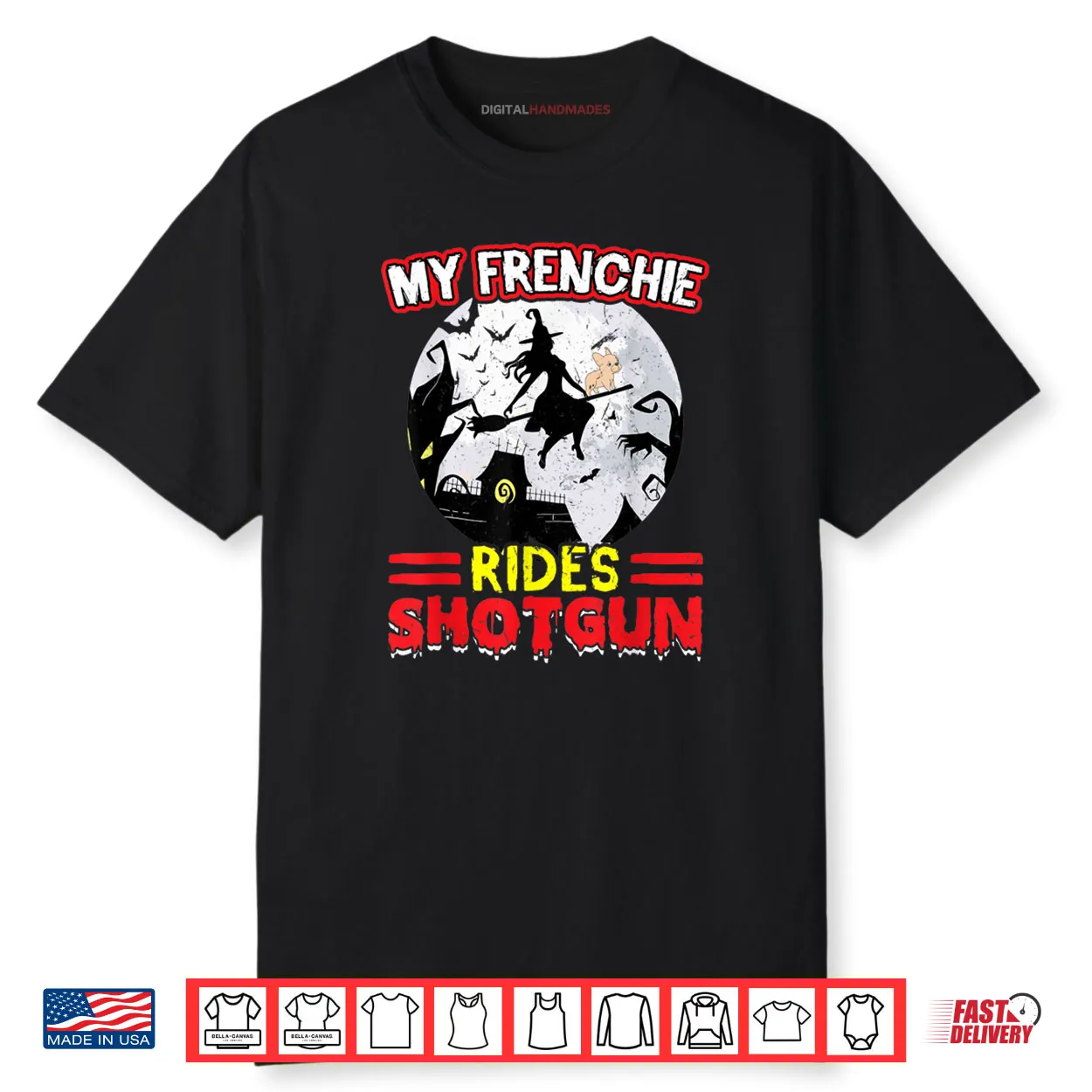 My Frenchie Rides Shotgun Halloween Shirt My Frenchie Rides Shotgun Halloween Shirt