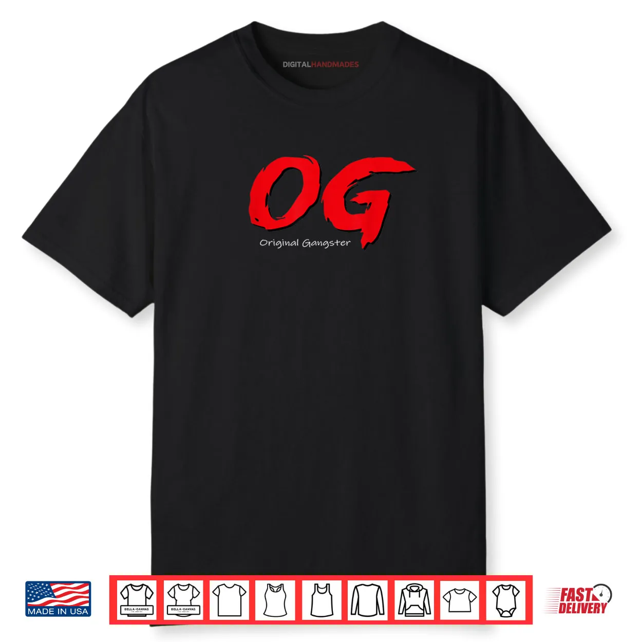 OG Graphic Bold Red Brush Style Shirt OG Graphic Bold Red Brush Style Shirt
