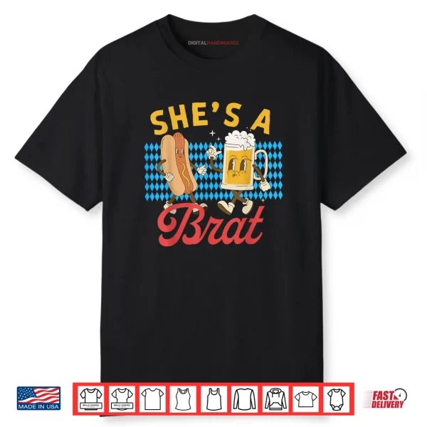 Oktoberfest Couples She’s A Brat He’s The Wurst Shirt