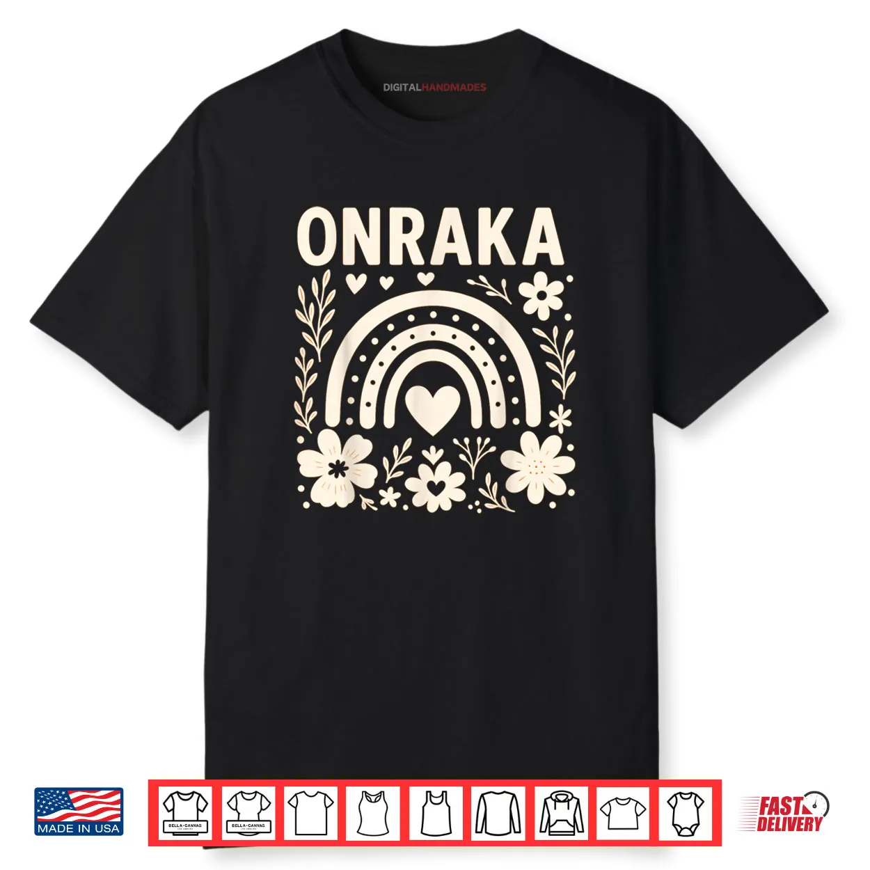 Onraka Bright Orange Rainbow Spirit Shirt Onraka Bright Orange Rainbow Spirit Shirt