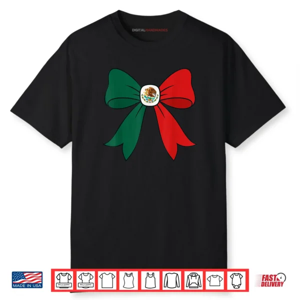 Patriotic Mexican Heritage Coquette Bow Shirt