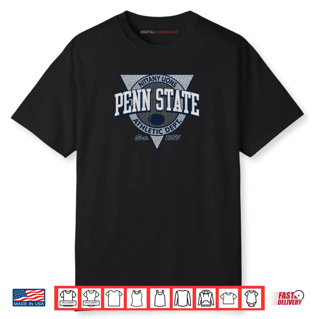 Penn State Nittany Lions Retro Triblock Shirt Penn State Nittany Lions Retro Triblock Shirt
