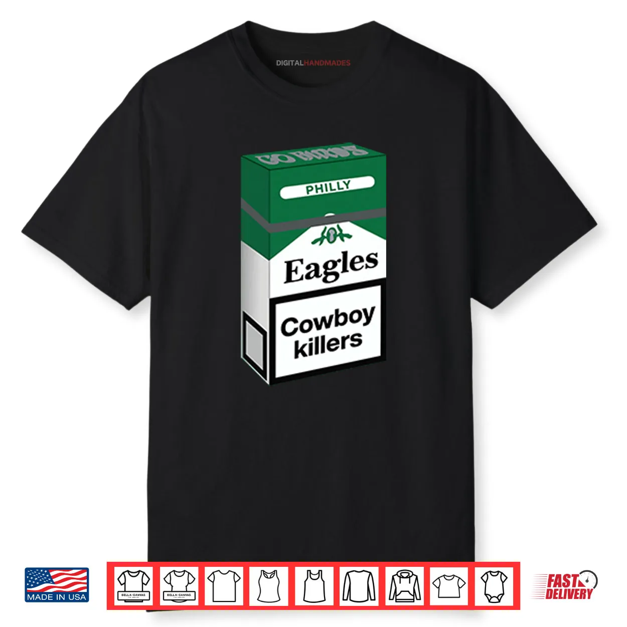 Philly Football Cowboy Killers Cigarette Parody Kelly Green Eagles Shirt Philly Football Cowboy Killers Cigarette Parody Kelly Green Eagles Shirt
