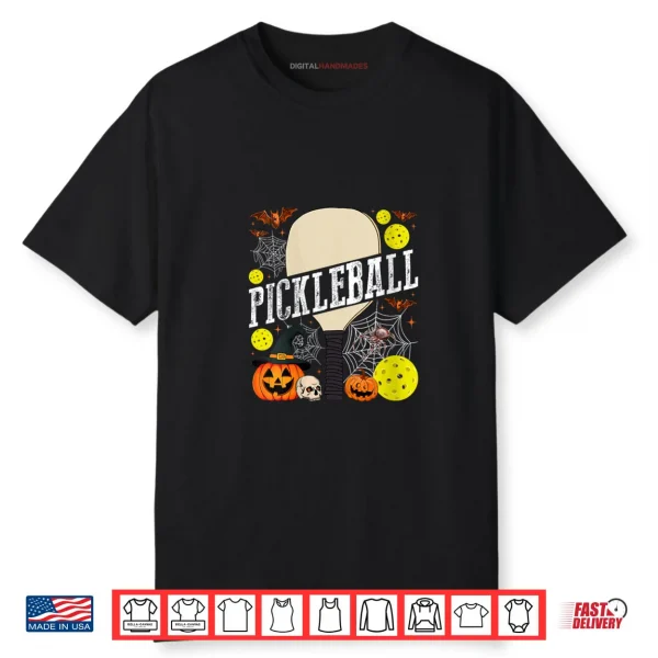 Pickleball Paddle & Pumpkins Halloween Costume Day Shirt