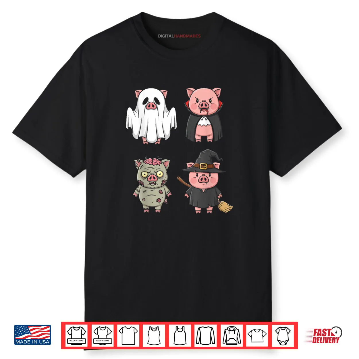 Pig Spooky Witch Boo Zombie Cute Pig Halloween Shirt Pig Spooky Witch Boo Zombie Cute Pig Halloween Shirt