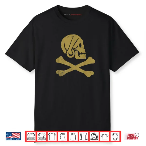 Pirate Skull and Crossbones Halloween Shirt