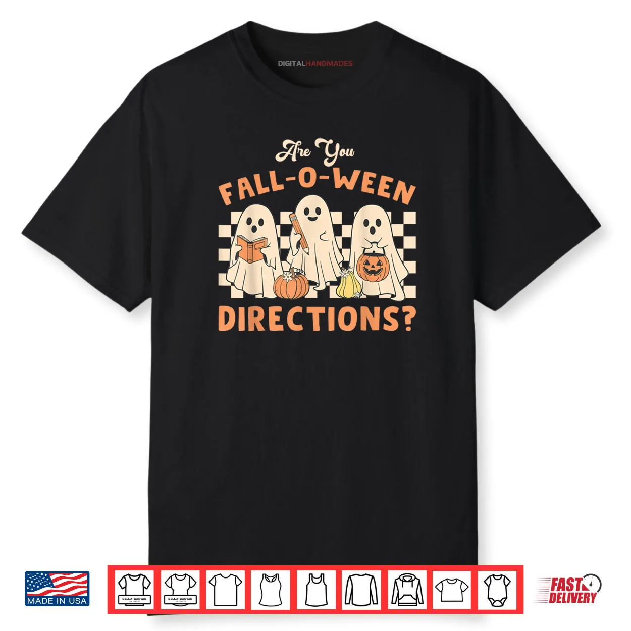 Retro are You Fall O Ween Directions Teacher Halloween Ghost Shirt Retro are You Fall O Ween Directions Teacher Halloween Ghost Shirt