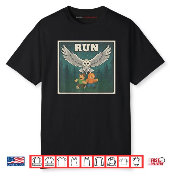 Run Halloween Game Owl Shirt